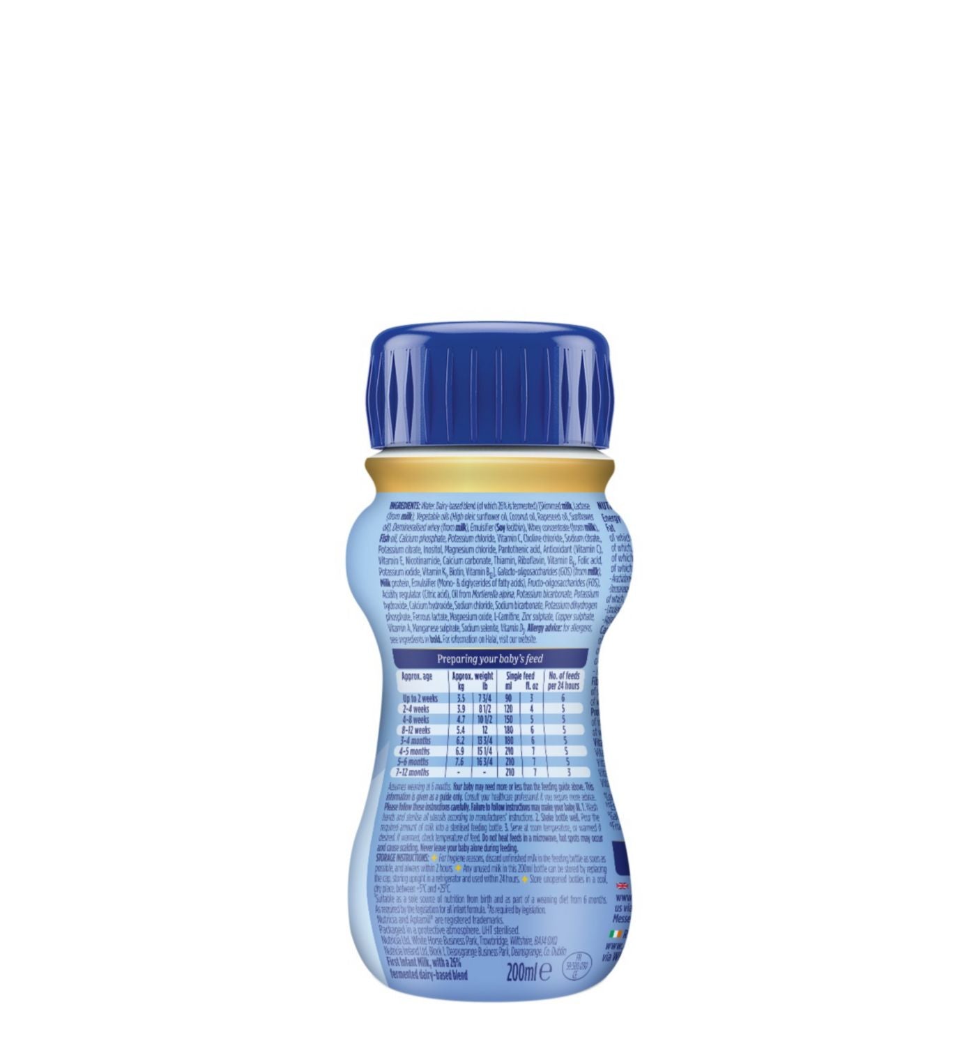 Aptamil infant formula stage 1 liquid, imported from the UK