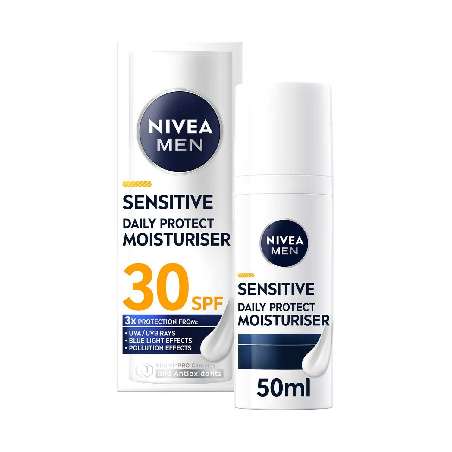 NIVEA Men Moisturiser SPF30 50ml, imported from the UK
