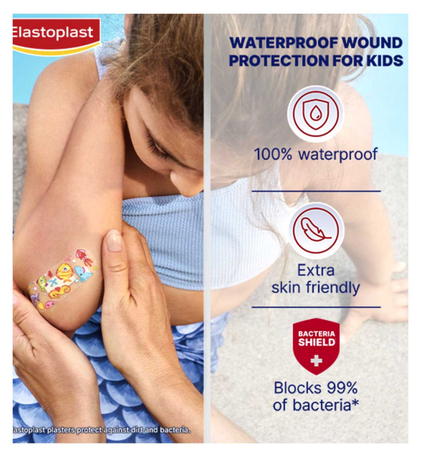 Elastoplast Aqua Protect Kids plasters 20 pcs, UK version