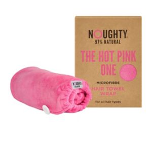 Noughty microfibre hair towel hot pink 148g, imported from the UK