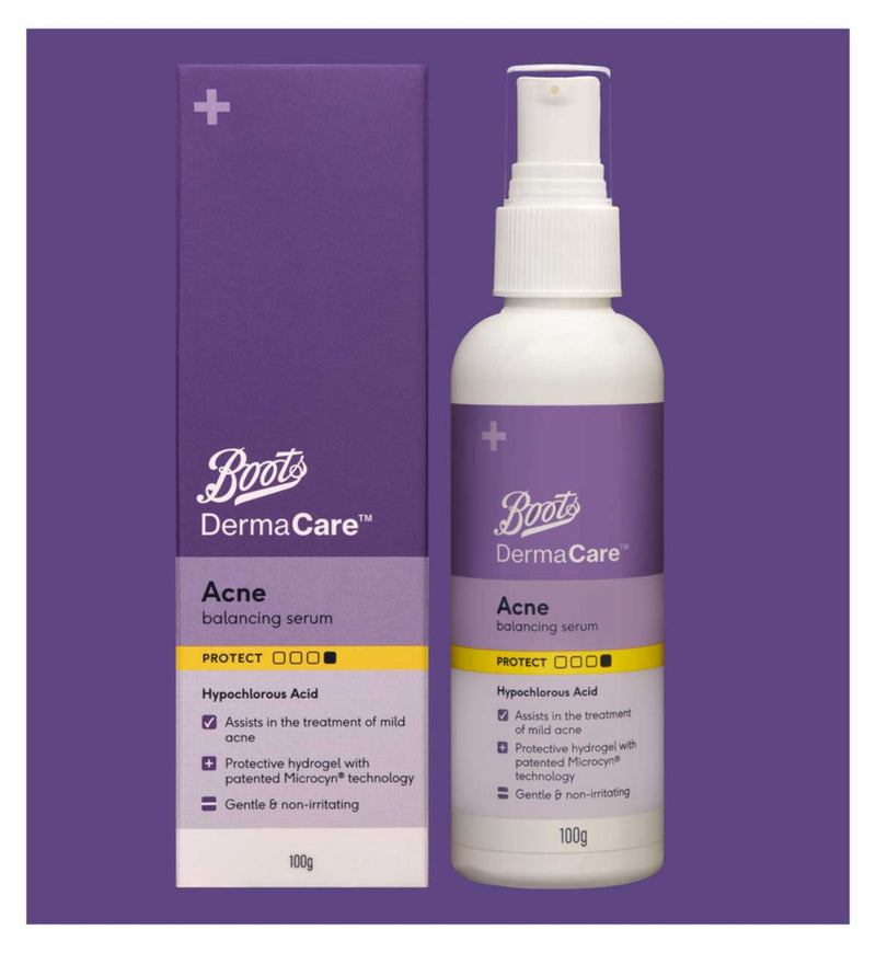 Boots Dermacare Acne Balancing Serum 100g, imported from the UK