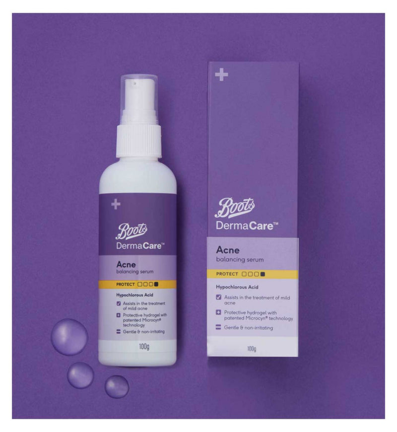 Boots Dermacare Acne Balancing Serum 100g, imported from the UK