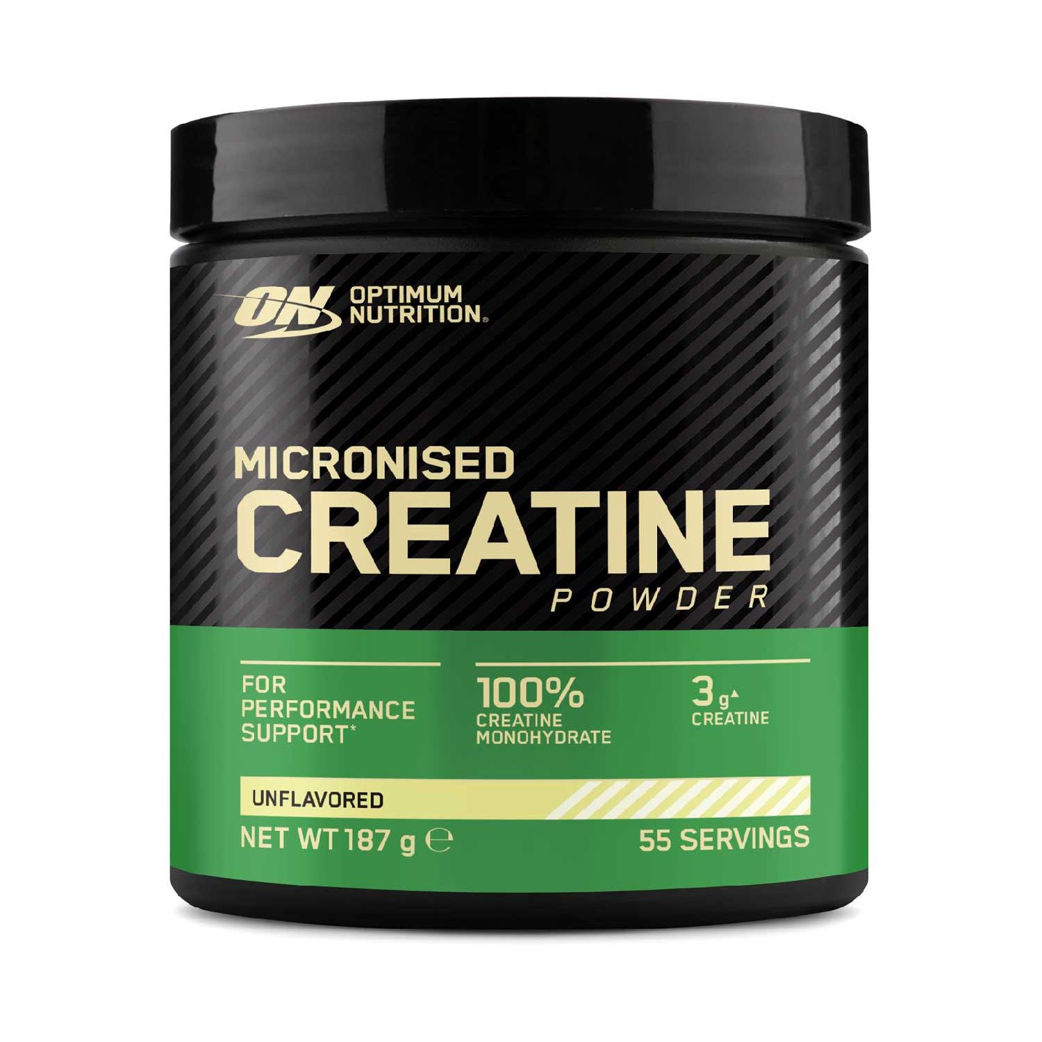 Optimum Nutrition creatine powder unflavoured 187g, UK version