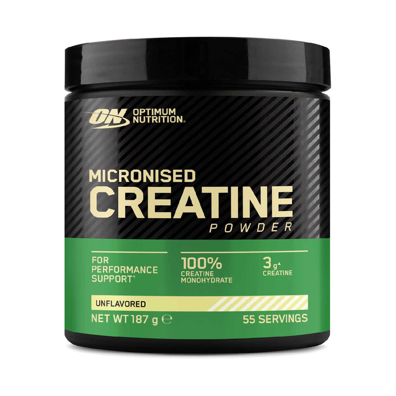 Optimum Nutrition creatine powder unflavoured 187g, UK version