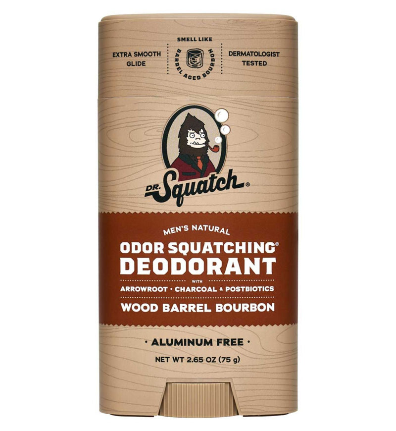 Dr. Squatch Wood Barrel Bourbon deodorant 75g, imported from the UK