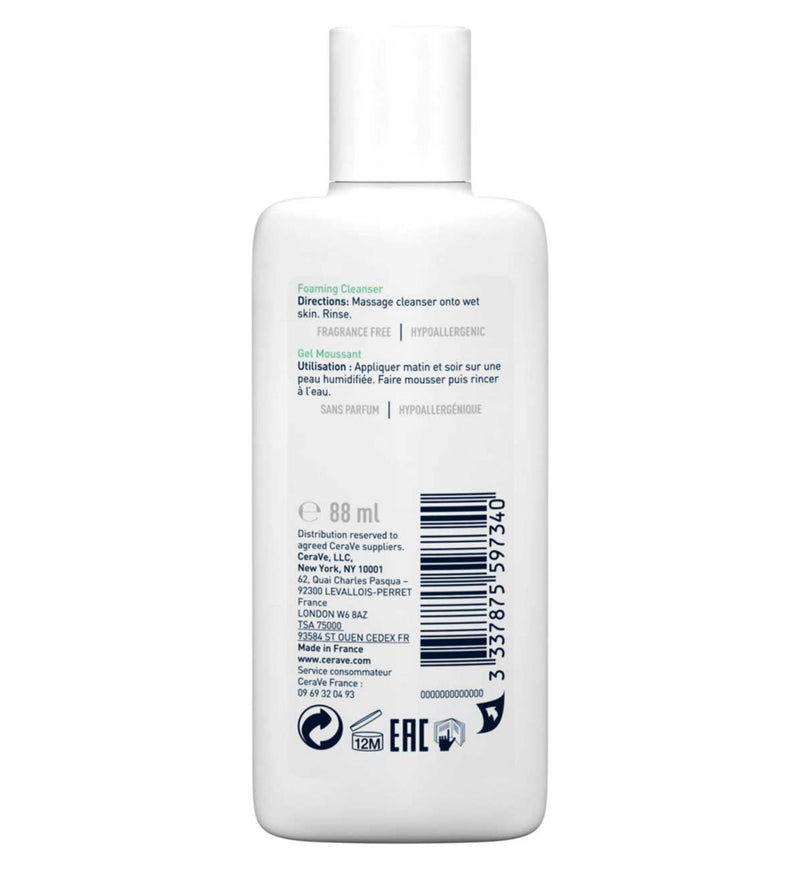 CeraVe Foaming Cleanser for Oily Skin 88ml - British product