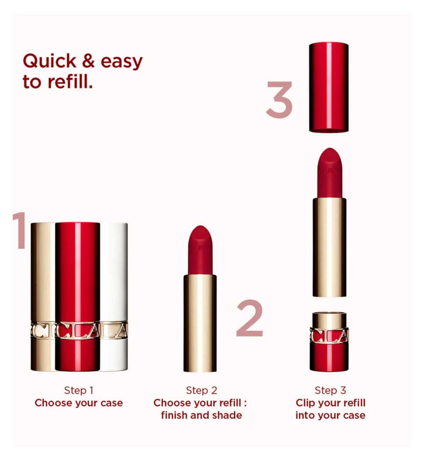 Clarins Joli Rouge Velvet Lipstick Refill - British product