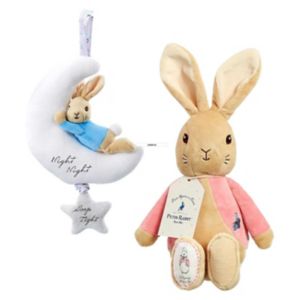 Rainbow Designs Nacht-Nacht-Musikspielzeug Peter Hase und Mein erster Flopsy Hase Plüschtier-Bundle