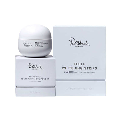 Boots Polished London PAP Teeth Whitening Strips and Hyaluronic Teeth Whitening Powder Bundle 14 Sachets 20g- Buy online at McGrocer