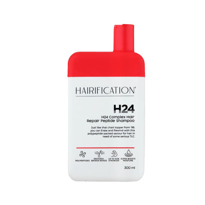Boots Hairification H24 Complex Hair Repair Peptide Shampoo 300ml- Buy online at McGrocer