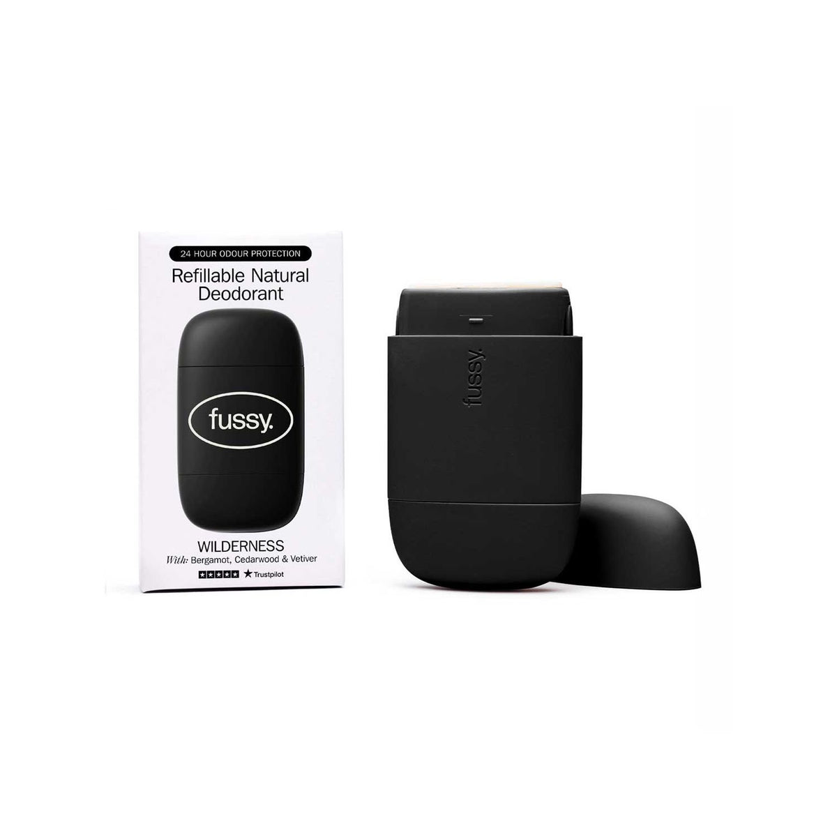Fussy natural deodorant wilderness scent 40g - British product
