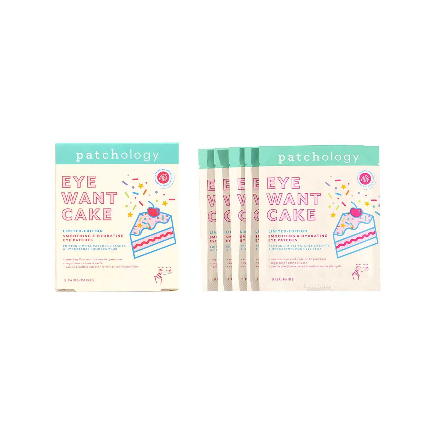 Patchology Eye Want Cake Eye Patches 5 Sheets, imported from the UK