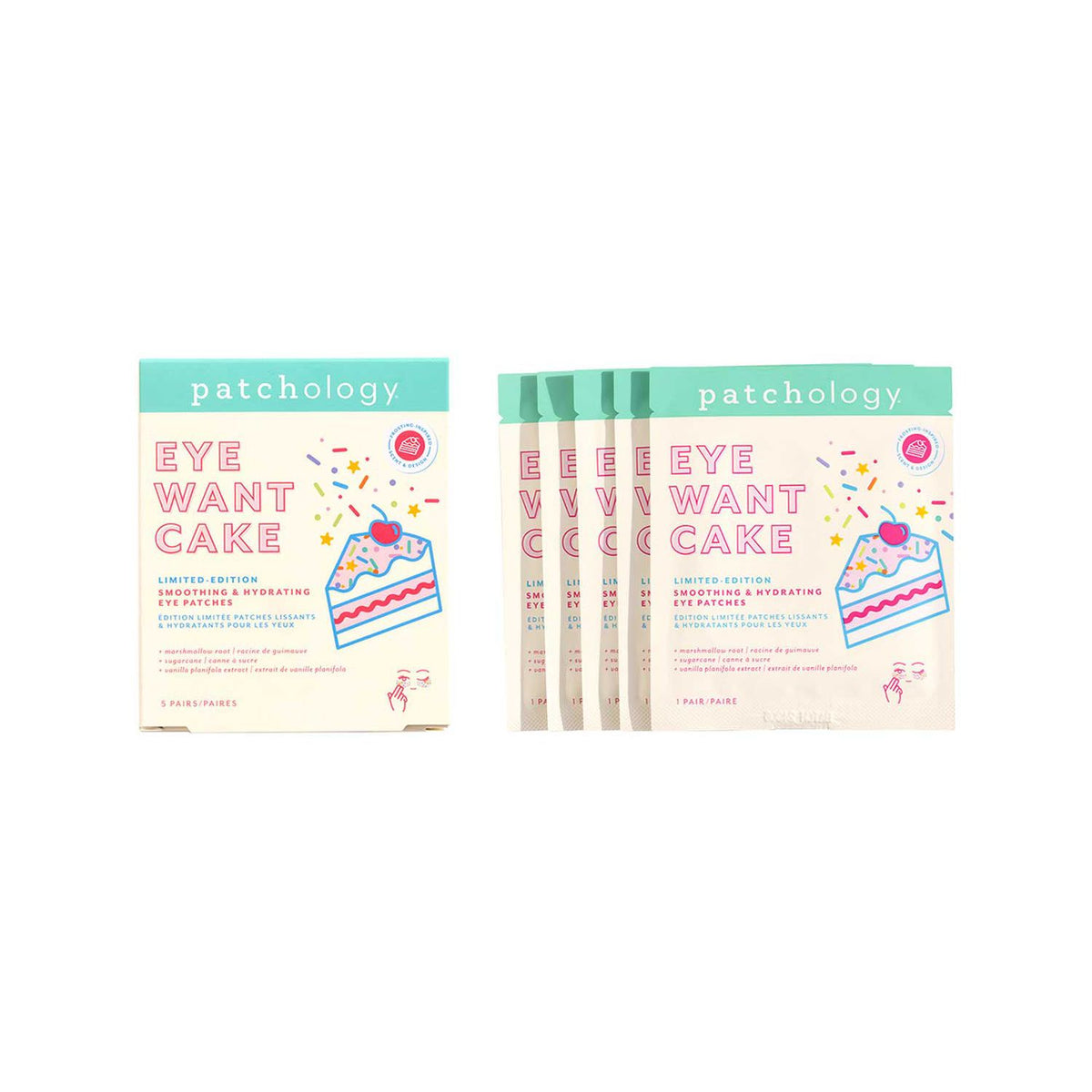 Patchology Eye Want Cake Eye Patches 5 Sheets, imported from the UK