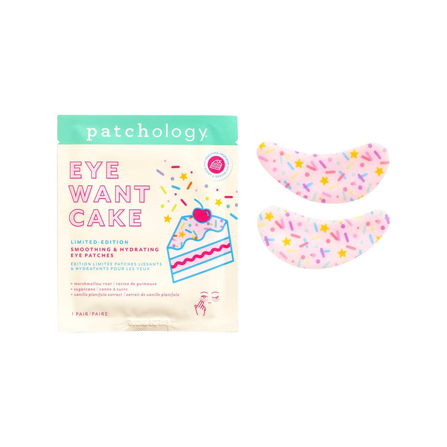 Patchology Eye Want Cake Eye Patches Single, imported from the UK