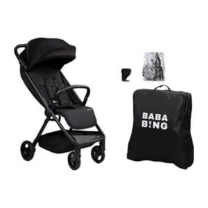 Bababing Auto Fold Kompakt Vogn Pakke Sort Babyvogn