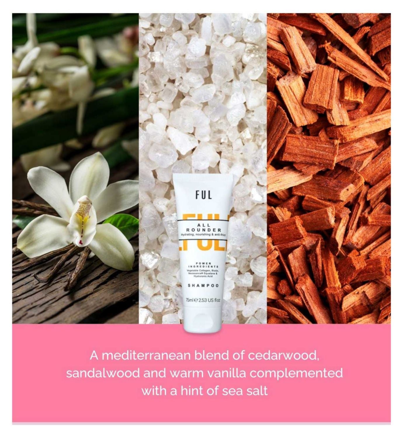 FUL All-Rounder shampoo mini 75ml, imported from the UK