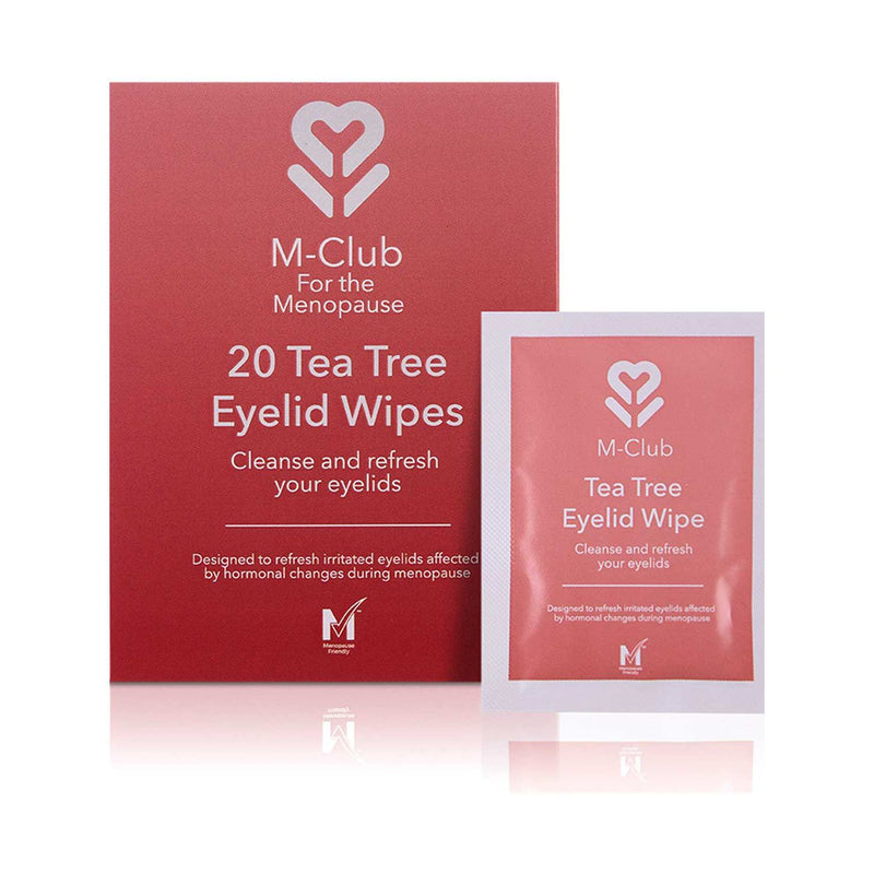 M-Club Tea Tree Eyelid Wipes x20, imported from the UK