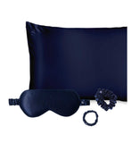 Silk Addict mulberry silk gift set in Navy, imported from the UK