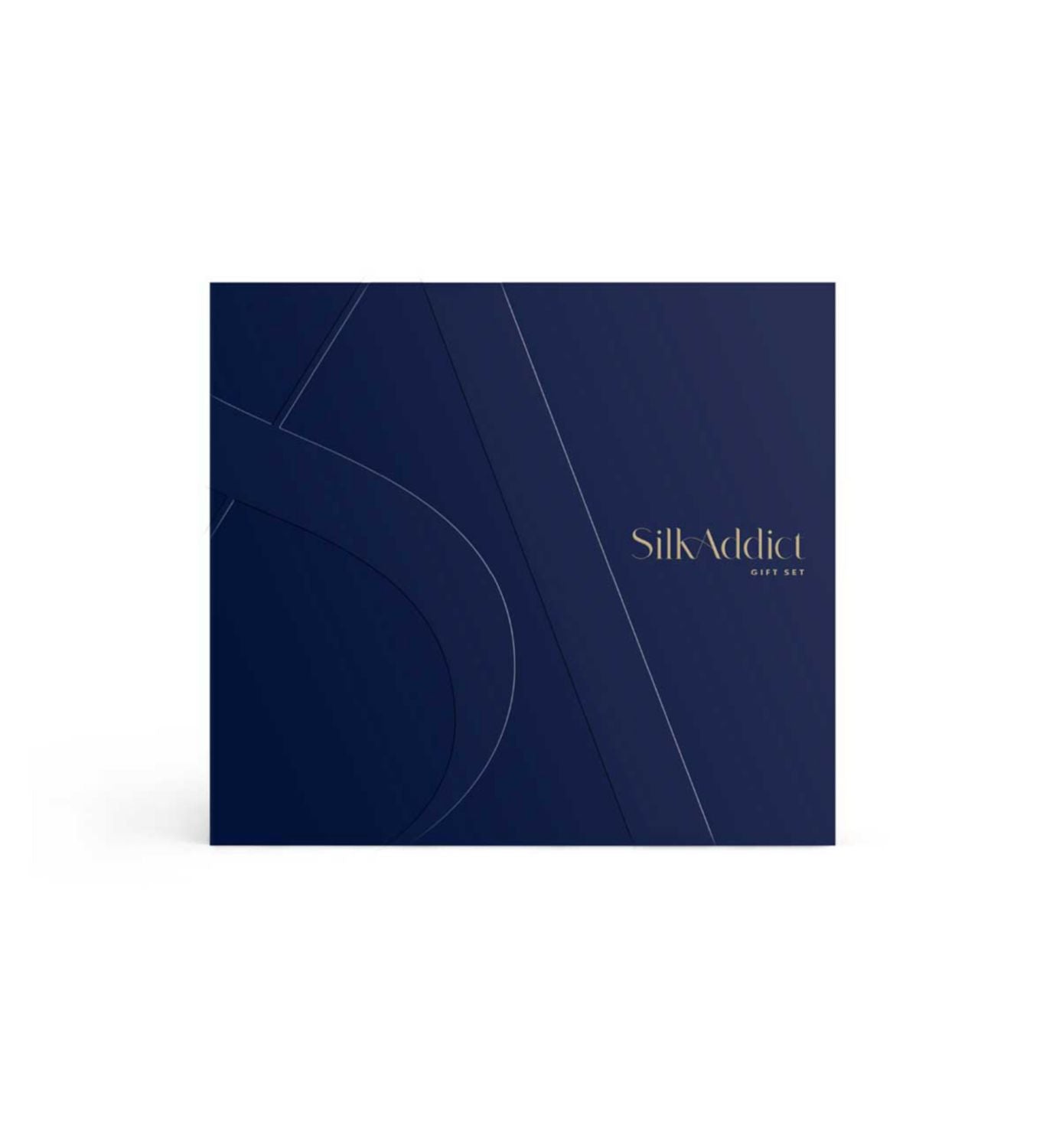 Silk Addict mulberry silk gift set in Navy, imported from the UK