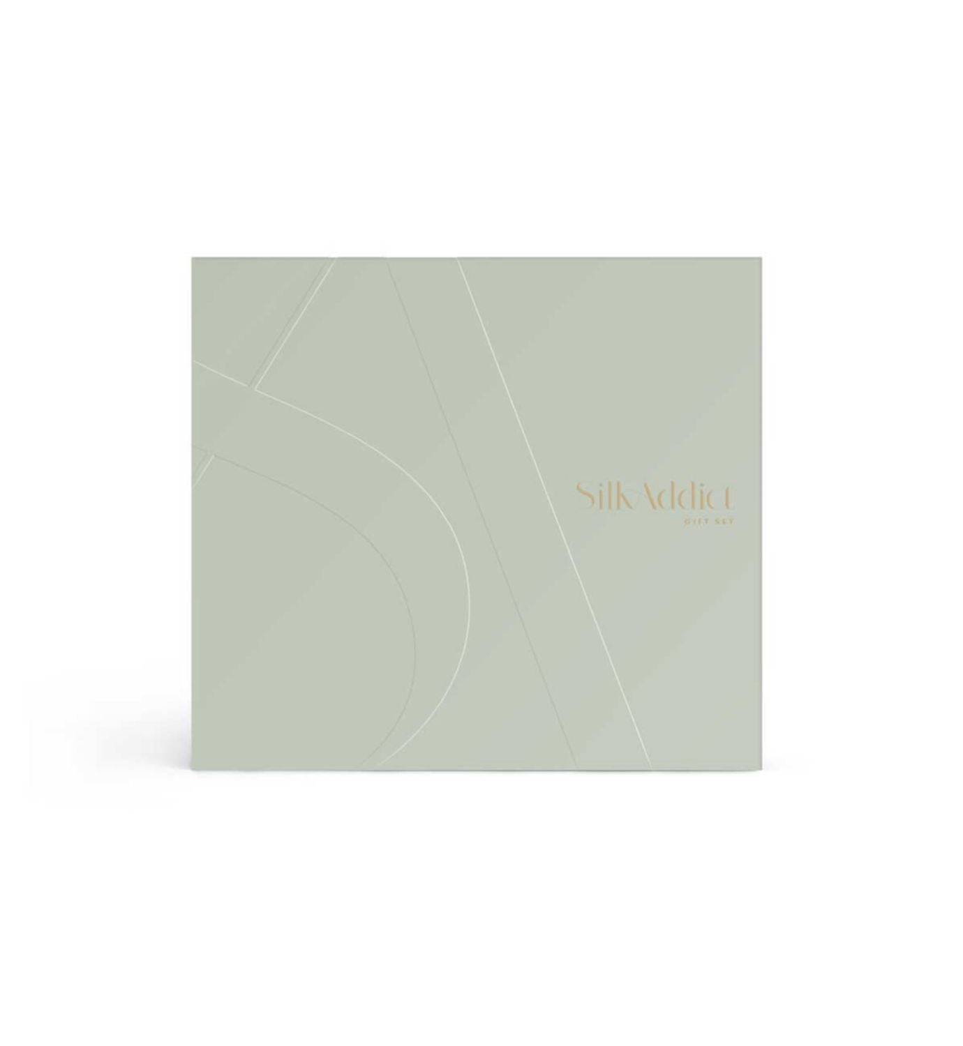 Silk Addict mulberry silk gift set olive green, UK version