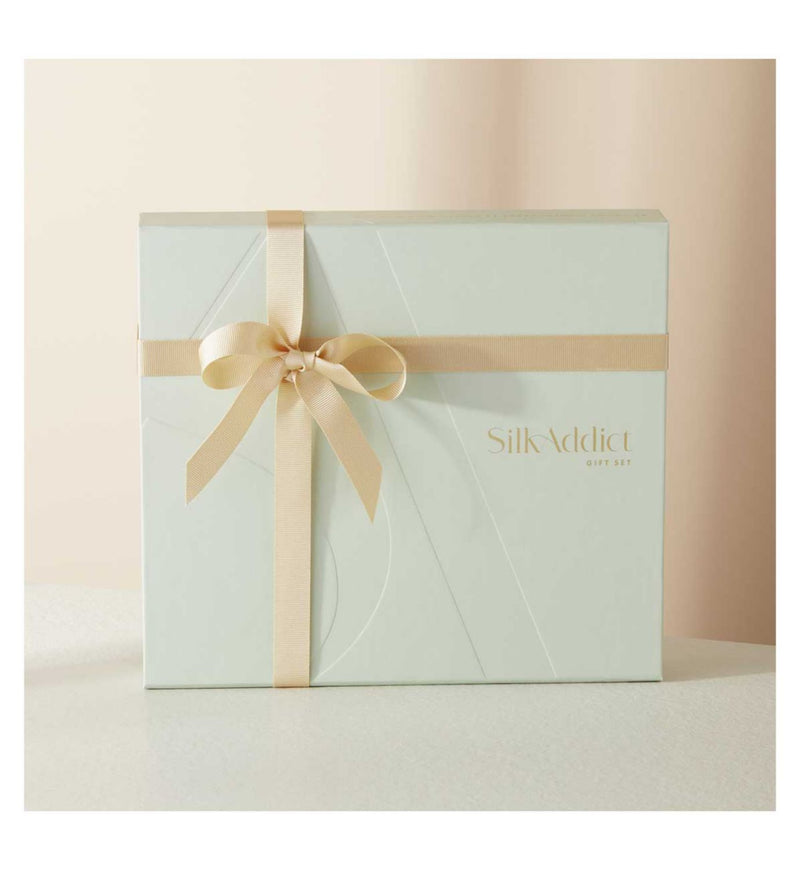Silk Addict mulberry silk gift set olive green, UK version