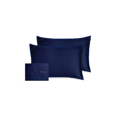 Boots Silk Addict Mulberry Silk Pillowcase Navy Twin Pack- Buy online at McGrocer
