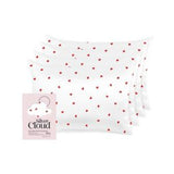Silver Cloud Satin Pillowcase Heart Print 4 Pack (British brand)