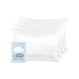 Silver Cloud satin pillowcase white 4-pack (British brand)