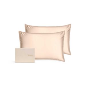 Silk Addict Mulberry Silk Pillowcase Caramel Twinpack (British brand)