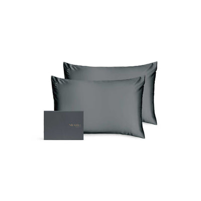 Boots Silk Addict 100% Mulberry Silk Pillowcase Charcoal Twin Pack 75x50cm- Buy online at McGrocer