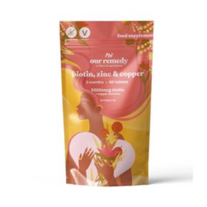 Our Remedy Biotin Tablets 5000mcg 60s, imported from the UK