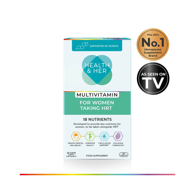 Health & Her HRT multivitamin 60 tablets (British brand)