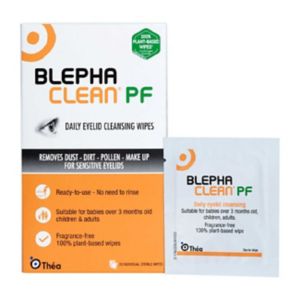 Blephaclean plastic free eyelid cleansing wipes 20s - British product