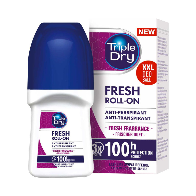 Triple Dry Fresh antiperspirant roll on fresh fragrance 50ml (British brand)