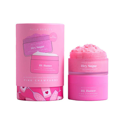 Boots NCLA Pink Champagne Body Scrub and Body Butter Set 2 x 100ml- Buy online at McGrocer