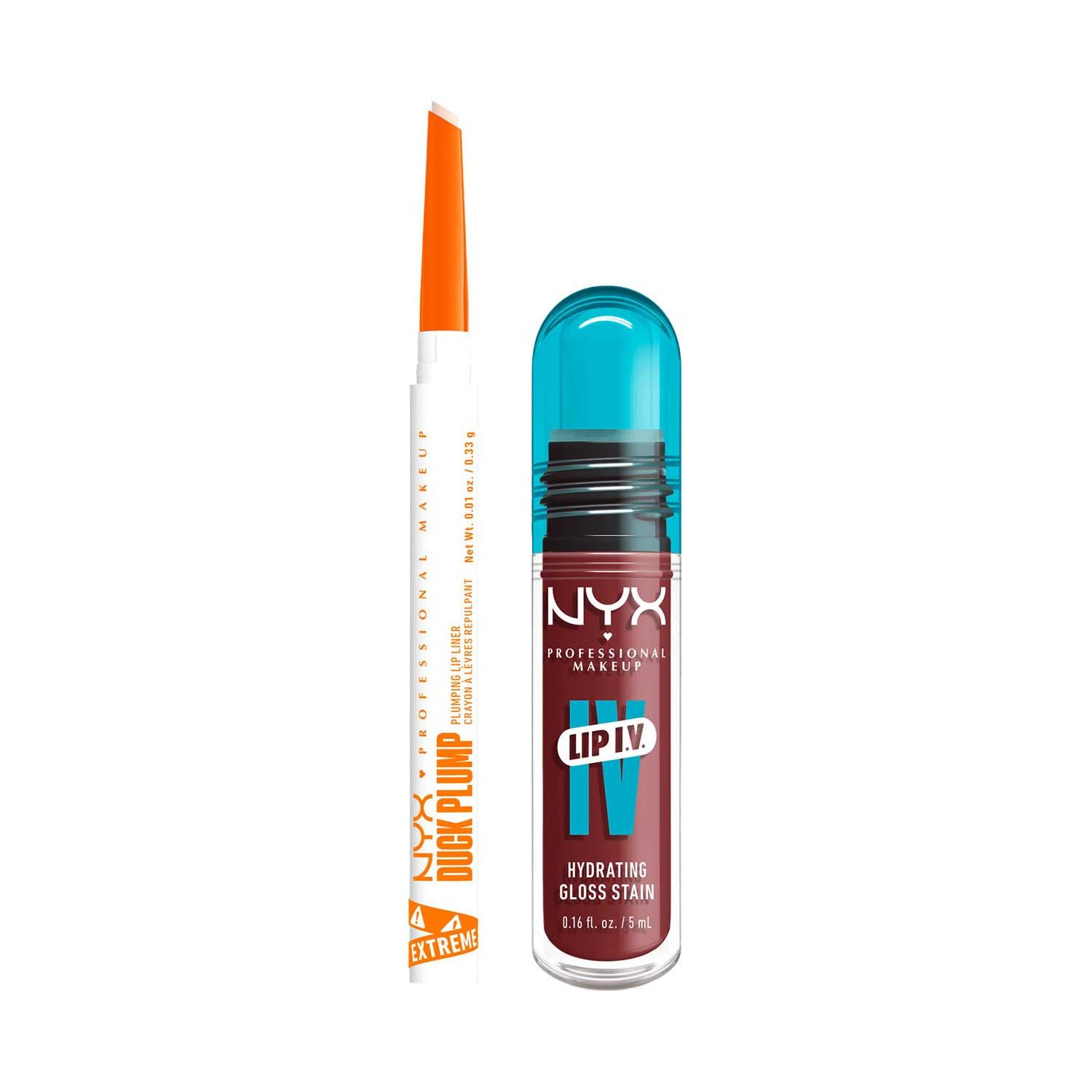 NYX Professional Makeup lip stain and liner bundle, UK version