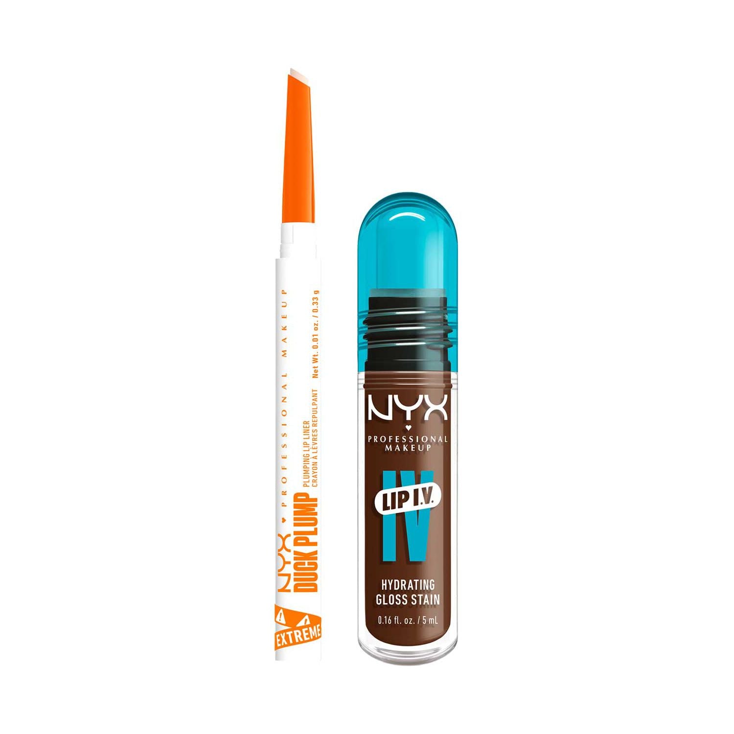 NYX Wet Shot lip stain and liner bundle, imported from the UK