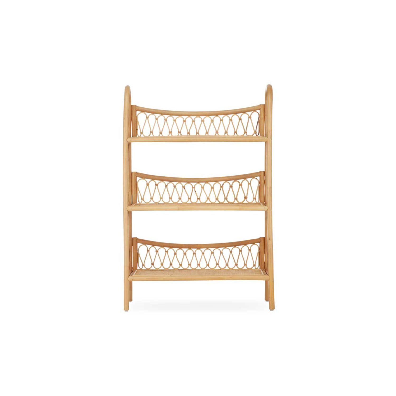 CuddleCo Aria 3 Tier rattan shelving unit - British product