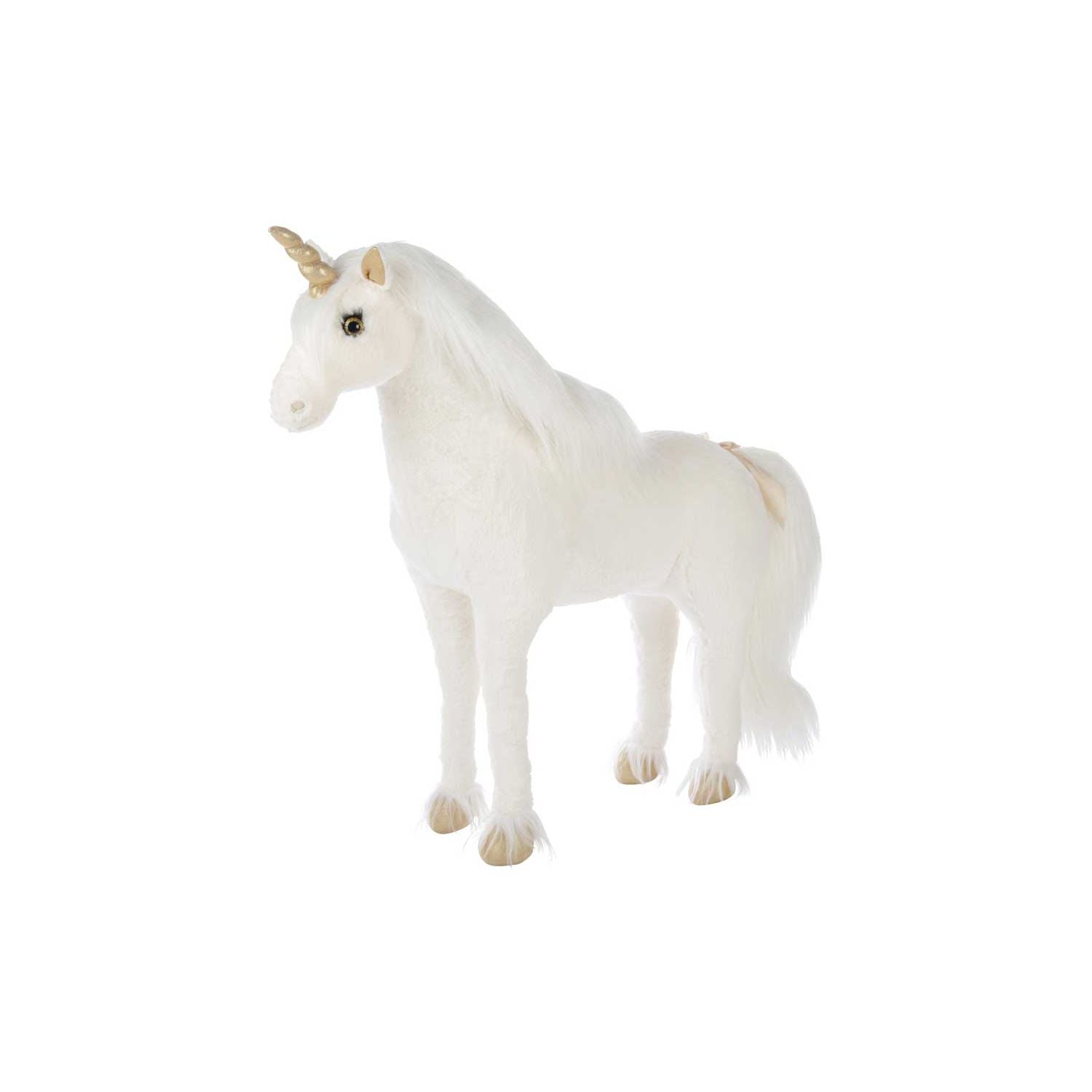 CuddleCo Standing Unicorn stuffed animal in Gold Dust, imported from the UK