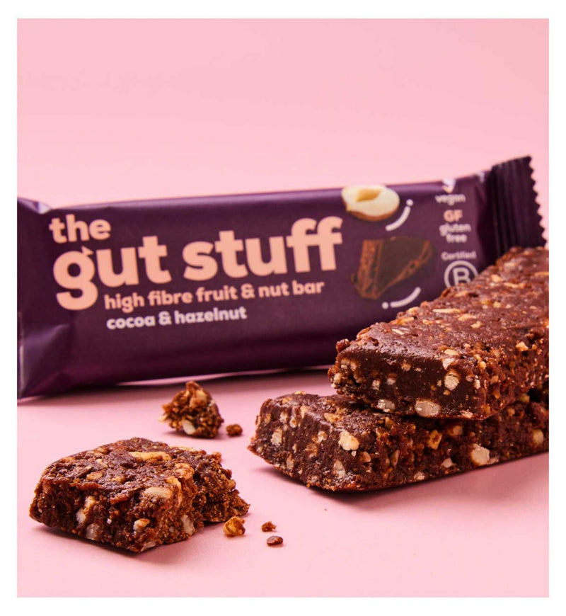 The Gut Stuff Cocoa Hazelnut Bar 3x35g, imported from the UK