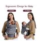 Momcozy Babytrage 3-in-1 Baumwolle Grau