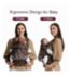 Momcozy baby carrier cotton leopard 3M+, imported from the UK