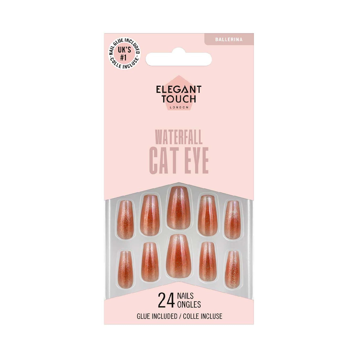 Elegant Touch false nails Crystal Cascades cat eye 24s - British product