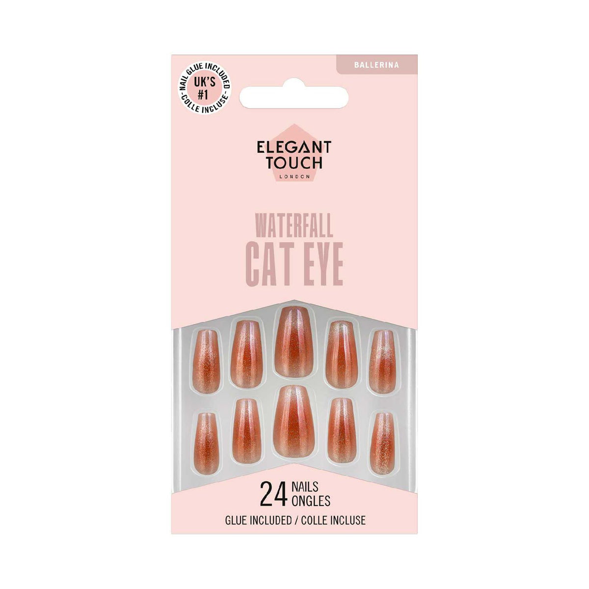 Elegant Touch false nails Crystal Cascades cat eye 24s - British product