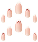 Elegant Touch short almond French false nails 24s (British brand)