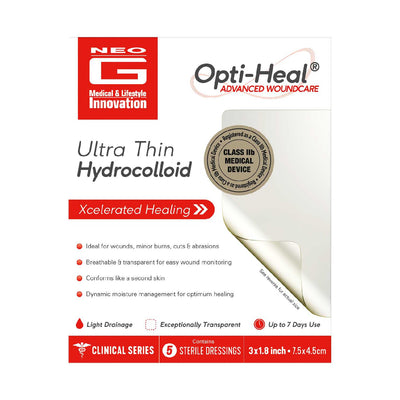 Boots Neo G Opti-Heal Ultra Thin Hydrocolloid Dressings 5 Pack- Buy online at McGrocer