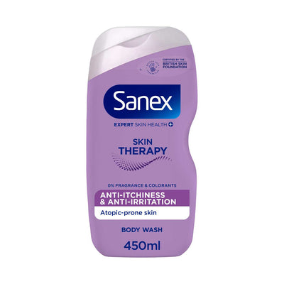 Boots Sanex Skin Therapy Anti-Itchiness & Anti-Irritation Shower Gel Body Wash 450ml- Buy online at McGrocer