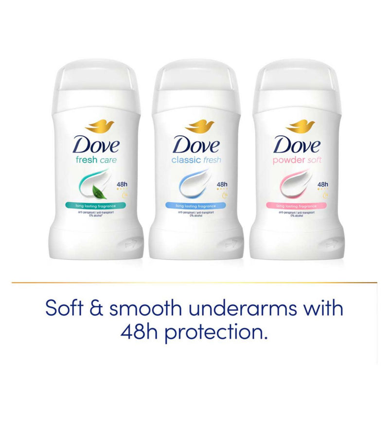Dove antiperspirant deodorant stick Classic Fresh 50ml (British brand)