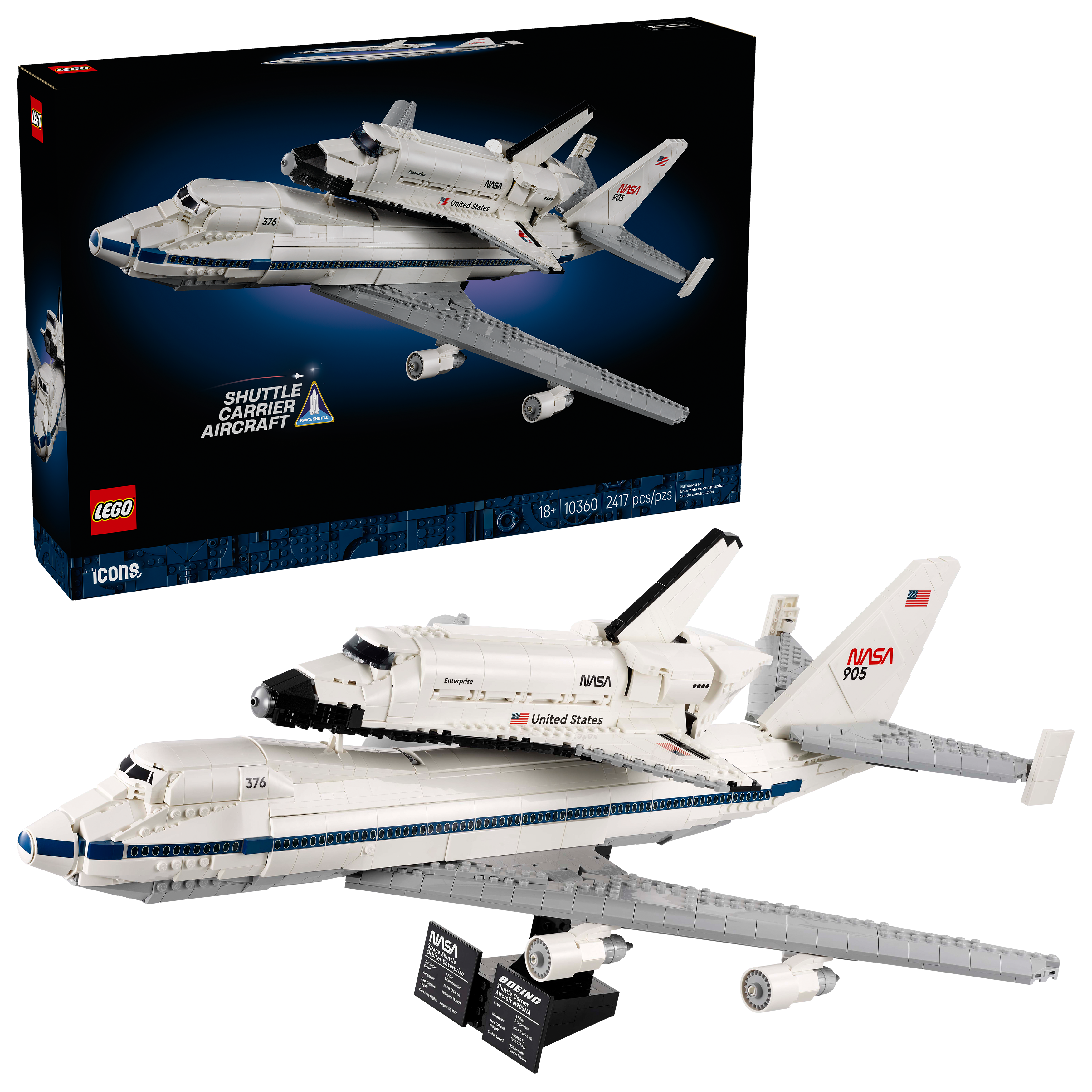 LEGO Shuttle Carrier Aircraft 2417 Pieces (British brand)