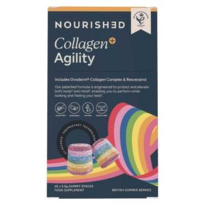 Nourished Collagen Agility Gummies 30 Count, imported from the UK